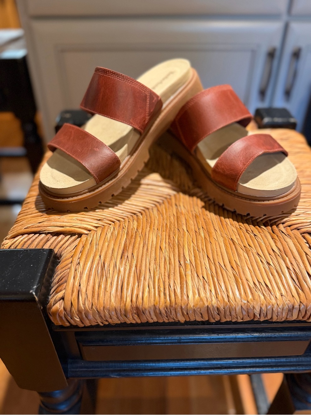 Timberland Women’s Double-Strap Brown Slide Sandals
